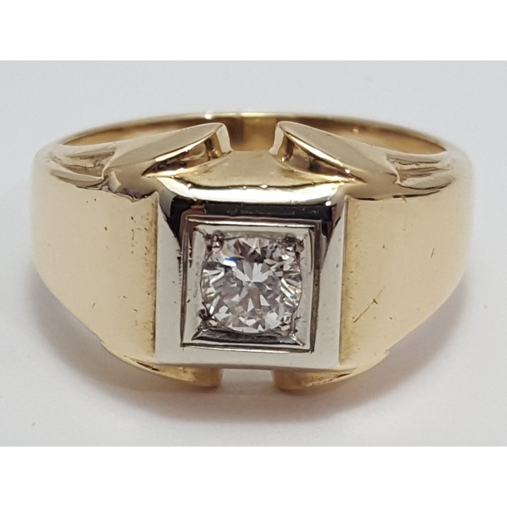 Unique 14k Solid Two Tone Multi Color Gold Designer Mens Diamond Ring  Size 10